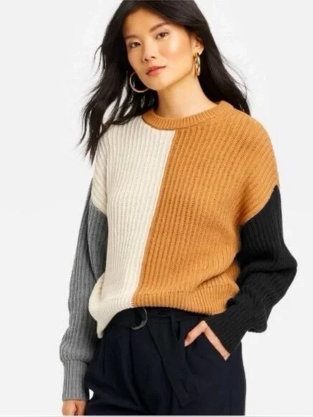 A New Day Target Colorblock Crewneck Sweater